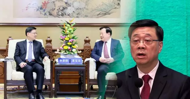 行政長官李家超上周於北京獲中央港澳辦、國務院港澳辦主任夏寶龍接見。(港台圖片)