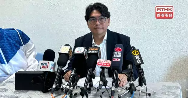 黃恩諾就事件對東涌巿民帶來不便表示歉意。（周國安攝）