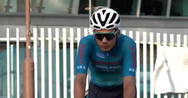 巴黎奧運的港隊單車代表劉允祐會參賽，期待在港珠澳大橋上作賽。（孔令輝攝）
