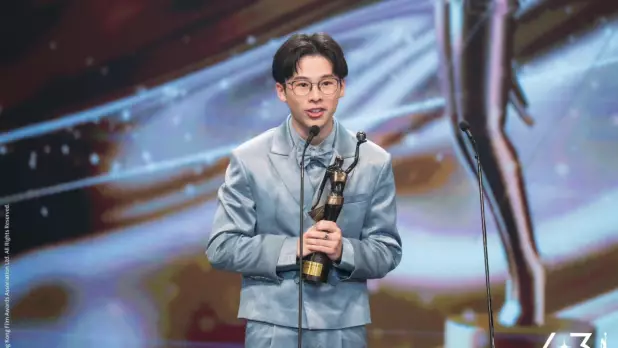 蘇文濤獲「最佳新演員」。(香港電影金像獎社交網站)