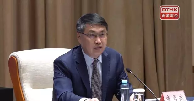 章勇武說香港現時已是重慶的第一大外資來源地。(劉澤浩攝)