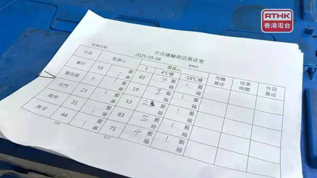 集貨區內有送貨單,到貨日期為今天。(林漢山攝)