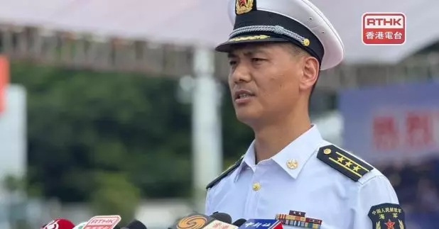 武康:海軍列出「國安家好」表達愛國愛港祝福(陳曉荺攝)