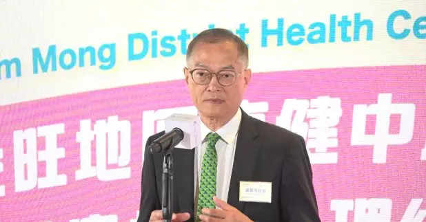 醫務衞生局局長盧寵茂表示，截至今年1月，有關先導計劃有逾20萬名市民參與，提早10個月達標。（葉美薏攝）