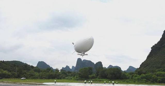 China's civil manned airship AS700 begins 20-day trial operation