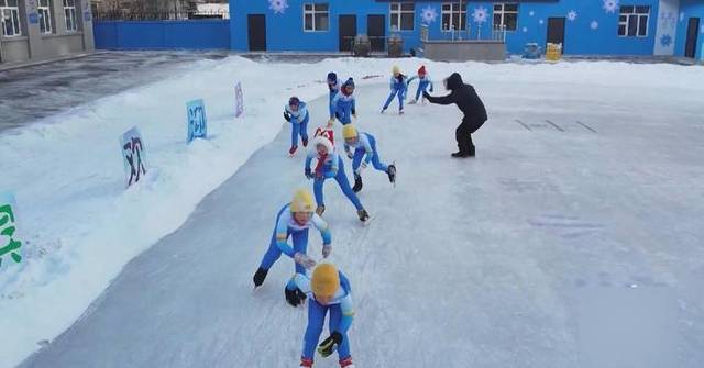 School in northeast China lays ice rink for young future champions