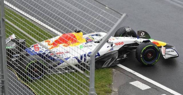 Rookie Isack Hadjar crashes on formation lap and delays start of F1 ...