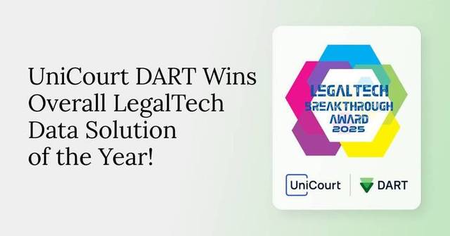 UniCourt DART Receives “Overall LegalTech Data Solution of the Year ...