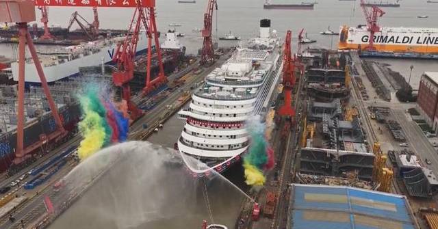 China's second homegrown large cruise ship undocked in Shanghai