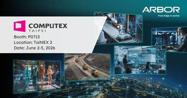 ARBOR Technology Showcases Edge AI and Industrial Computing Solutions at COMPUTEX 2026