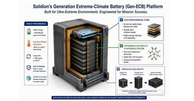 Solidion Technology Unveils Patented Extreme-Climate Battery Technology Targeting Low Earth Orbit-Based Artificial Intelligence Data Centers, Lunar Economy, and Space