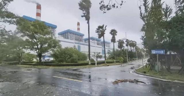 Industrial cameras record violent winds, torrential rains brought by Typhoon Dolphin