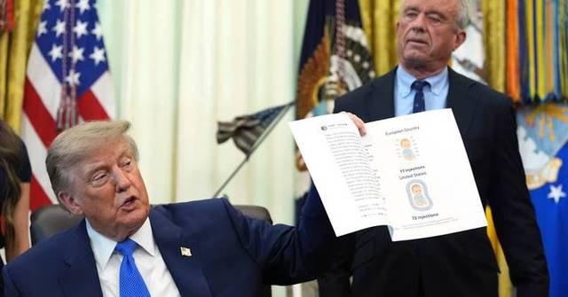 Trump signs order calling for spacing out childhood vaccines, against medical groups' guidance
