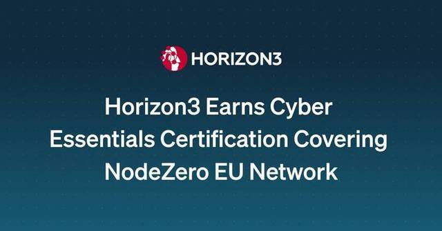 Nodezero Horizon3 Earns Cyber Essentials Certification Covering NodeZero EU Network