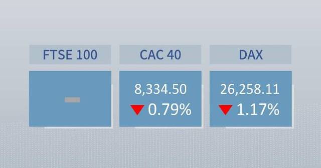 European stocks close lower on Monday