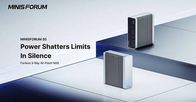 MINISFORUM S5: 5-Bay All-Flash Agent NAS for Intelligence, High-Speed ...
