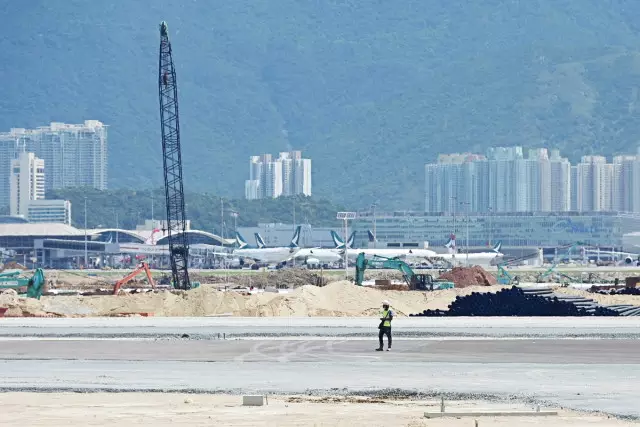 香港國際機場第三跑道項目。 資料圖片