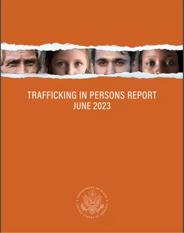 美國國務院發表2023年販運人口報告，將香港由第二級觀察名單上調至第二級。美國國務院文件截圖