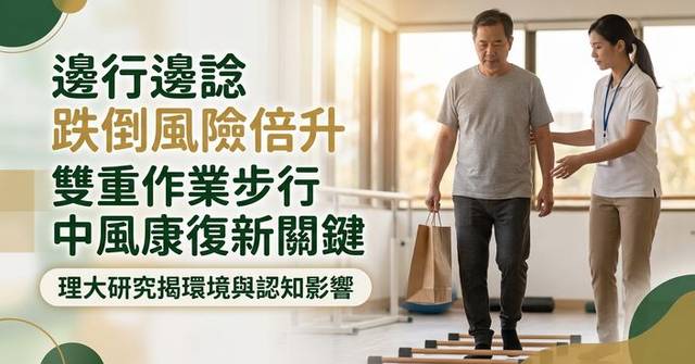 中風患者邊行邊諗易跌倒 理大倡個人化復康訓練降風險