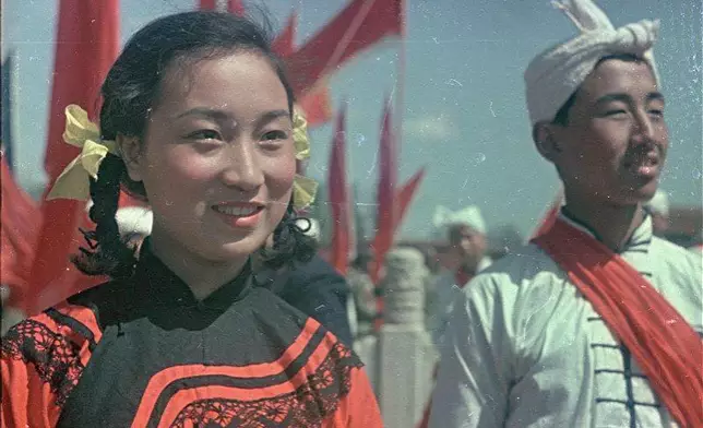 開國大典上參與遊行表演的隊伍。