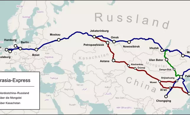 「一帶一路」六大經濟走廊。網上圖片