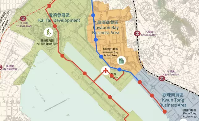 圖三：新建議嘅現代化電車走線