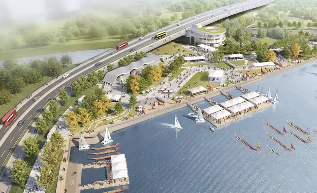 圖一：D3路效果圖。沿途休憩設施及單車徑會相繼落成