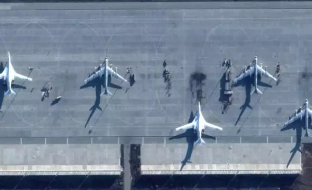 美國馬薩爾科技4日拍到的俄羅斯恩格斯（Engels-2）空軍基地衛星畫面。網上圖片。