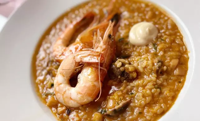 大蝦意大利飯。