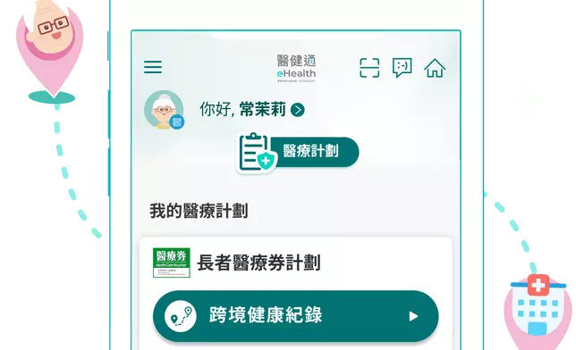 「醫健通+」已於去年增設「跨境健康紀錄」。醫健通網站圖片