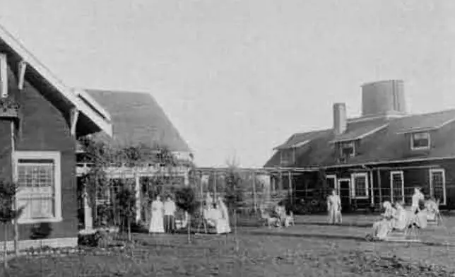 This undated image provided by the Alaska State Library shows people at Morningside Hospital in Portland, Ore. Volunteers have spent years digging through old records to identify about 5,500 Alaskans who were committed to a mental hospital in Oregon before Alaska gained statehood. (Alaska State Library, Historical Collections via AP)