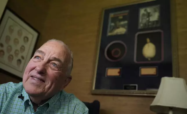 Charlie Russo speaks during an interview at his home Tuesday, March 26, 2024, in Savannah, Ga. Russo had an unbelievable view of Hank Aaron's record-breaking 715th home run. Fifty years later, he's ready to share it with the world. (AP Photo/John Bazemore)
