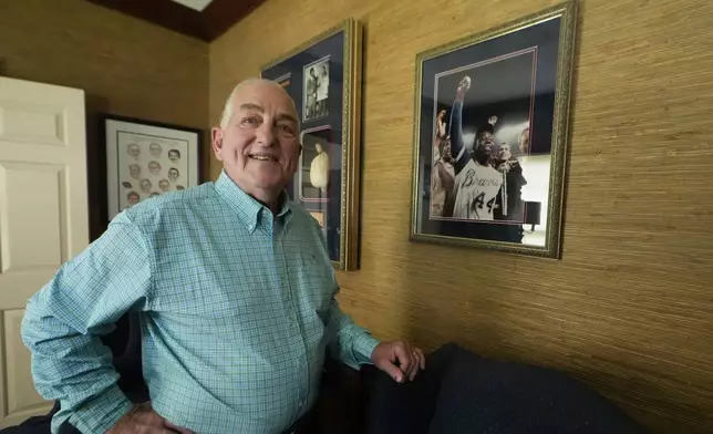 Charlie Russo speaks at his home Tuesday, March 26, 2024, in Savannah, Ga. Russo had an unbelievable view of Hank Aaron's record-breaking 715th home run. Fifty years later, he's ready to share it with the world. (AP Photo/John Bazemore)