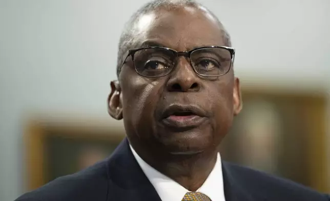 Sec of Defense Lloyd Austin during a House Committee on Appropriations, Subcommittee on Defense budget hearing Fiscal Year 2025 on Capitol Hill, Wednesday, April 17, 2024 in Washington. (AP Photo/John McDonnell)