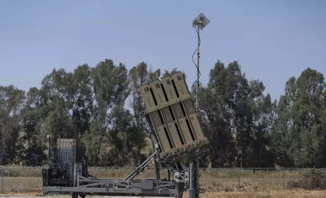 Israel's Iron Dome anti-missile system stand in place in Sderot, Israel, Wednesday, April 17, 2024. (AP Photo/Ohad Zwigenberg)