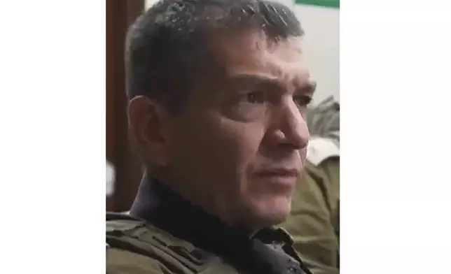 This image made from video provided December, 2023, by Israeli Defense Forces shows Aharon Haliva, the head of Israel’s military intelligence in Gaza City, Gaza Strip. Haliva resigned on Monday, April 22, 2024, over the failures surrounding Hamas' unprecedented Oct. 7 attack, the military said, becoming the first senior figure to step down over his role in the deadliest assault in Israel's history. (Israel Defense Forces via AP)