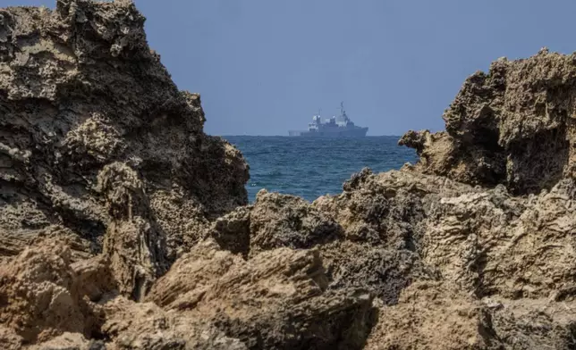 An Israeli military naval ship patrols the Mediterranean sea off the coast of Hadera, Israel, Sunday, April 14, 2024. Israel on Sunday hailed its successful air defenses in the face of an unprecedented attack by Iran, saying it and its allies thwarted 99% of the more than 300 drones and missiles launched toward its territory. But regional tensions remain high, amid fears of further escalation in the event of a possible Israeli counter-strike. (AP Photo/Ariel Schalit)