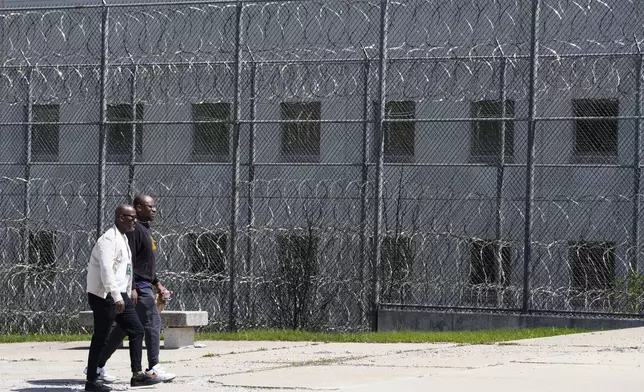 Outside of Department Of Corrections Division 11 is seen in Chicago, Monday, April 22, 2024. DePaul students and detainees are currently reading Dead Man Walking and the author, anti death penalty advocate, Sister Helen Prejean attended to lead a discussion. (AP Photo/Nam Y. Huh)