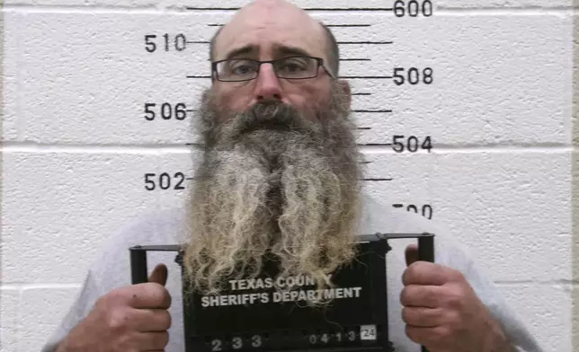 This booking photo provided by the Oklahoma State Bureau of Investigation shows Tad Bert Cullum. On Saturday, April 13, 2024, Oklahoma authorities said they arrested and charged four people, including Cullum, with murder and kidnapping over the weekend in connection with the disappearances of Veronica Butler and Jilian Kelley. (Oklahoma State Bureau of Investigation via AP)