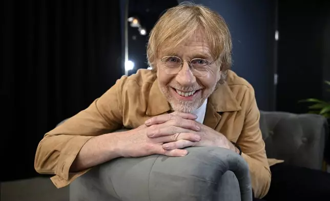 Trey Anastasio, guitarist and singer-songwriter of the band Phish, poses for a photograph during an interview on Tuesday, April 16, 2024, in Las Vegas. (AP Photo/David Becker)