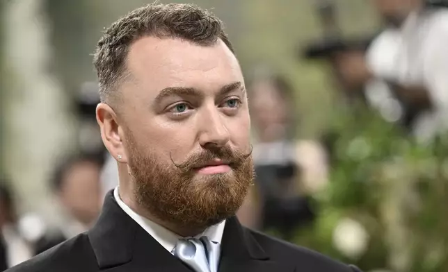 Sam Smith attends The Metropolitan Museum of Art's Costume Institute benefit gala celebrating the opening of the "Sleeping Beauties: Reawakening Fashion" exhibition on Monday, May 6, 2024, in New York. (Photo by Evan Agostini/Invision/AP)