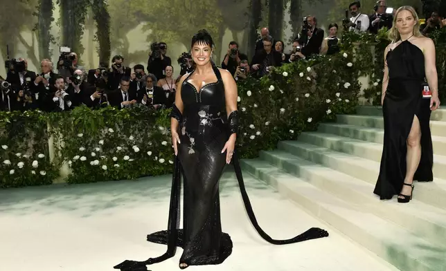 Ashley Graham attends The Metropolitan Museum of Art's Costume Institute benefit gala celebrating the opening of the "Sleeping Beauties: Reawakening Fashion" exhibition on Monday, May 6, 2024, in New York. (Photo by Evan Agostini/Invision/AP)
