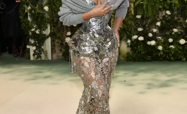 Kim Kardashian attends The Metropolitan Museum of Art's Costume Institute benefit gala celebrating the opening of the "Sleeping Beauties: Reawakening Fashion" exhibition on Monday, May 6, 2024, in New York. (Photo by Evan Agostini/Invision/AP)