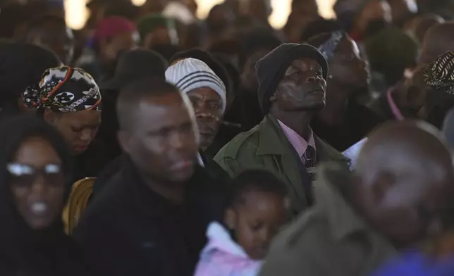 A mass funeral is held in Molepololefor, Gaborone, Botswana, Saturday May 4, 2024, for the 45 Botswana nationals who were killed in a bus crash en route to Moira City for Easter weekend services last month in neighbouring South Africa. The only survivor was an eight-year-old child. (AP Photo)