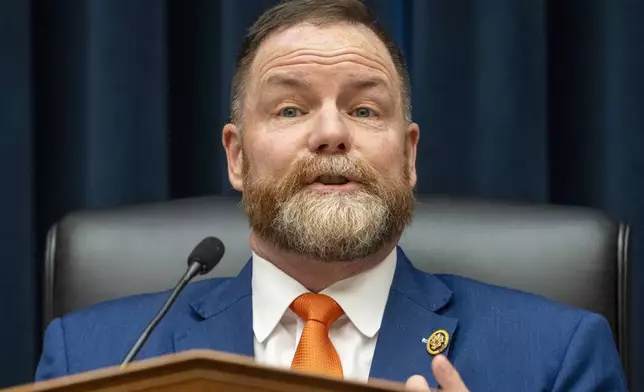 Rep. Aaron Bean, R-Fla., Chair of the House Subcommittee on Early Childhood, Elementary, and Secondary Education, speaks during a hearing on antisemitism in K-12 public schools, Wednesday, May 8, 2024, on Capitol Hill in Washington. (AP Photo/Jacquelyn Martin)
