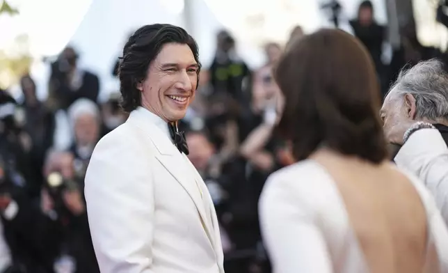 Adam Driver poses for photographers upon arrival at the premiere of the film 'Megalopolis' at the 77th international film festival, Cannes, southern France, Thursday, May 16, 2024. (Photo by Scott A Garfitt/Invision/AP)
