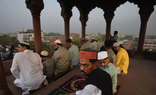 Muslims offer prayers at a mosque in New Delhi, India, Thursday, April 11, 2024. Some two hundred million Muslims make up the predominantly Hindu country's largest minority group. (AP Photo/Manish Swarup)