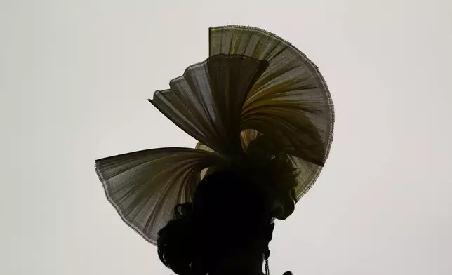 A race fan walks though the stands at Churchill Downs before the 150th running of the Kentucky Derby horse race Saturday, May 4, 2024, in Louisville, Ky. (AP Photo/Charlie Riedel)