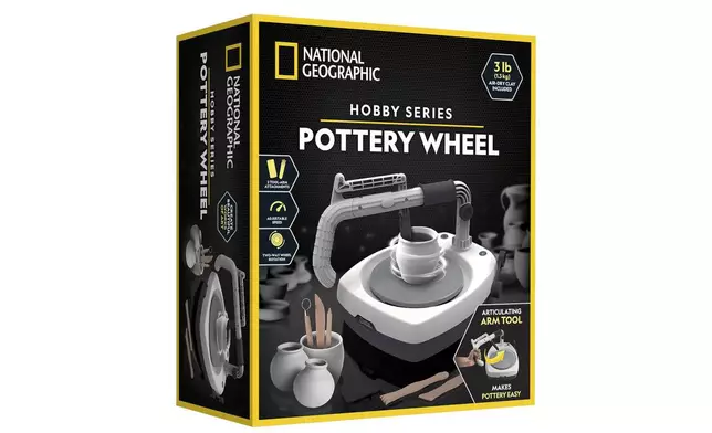 This product image released by Blue Marble/The Toy Insider shows Blue Marble’s National Geographic Hobby Series Pottery Wheel kit. (Blue Marble/The Toy Insider via AP)