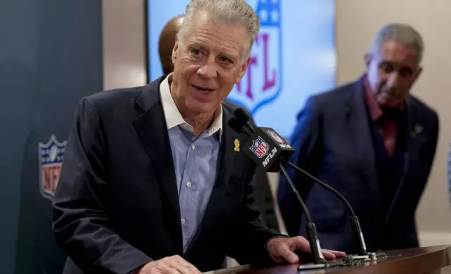 Pittsburgh Steelers owner Arthur Rooney II speaks during a news conference at the NFL football owners' spring meetings Tuesday, May 21, 2024, in Nashville, Tenn. (AP Photo/George Walker IV)